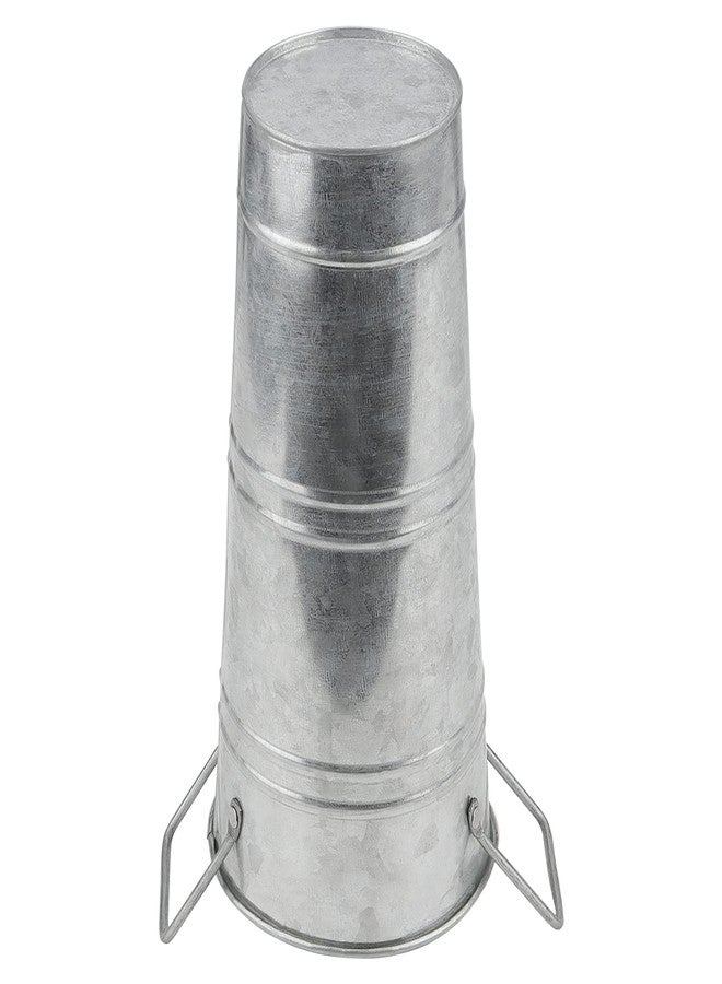 HOIGON Set of 8 Galvanized Metal Flower Vases, 9 Inch Rustic Farmhouse French Bucket with Handles,Metal Flower Holder for Weeding, Table, Home Decoration - Image 4